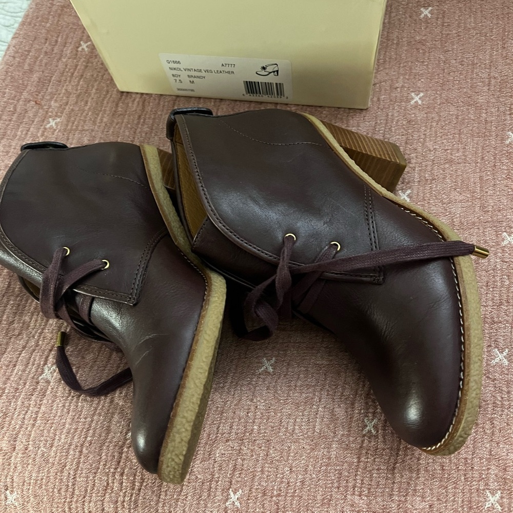 Coach Women's Burgundy Ankle Booties - Picture 9 of 9